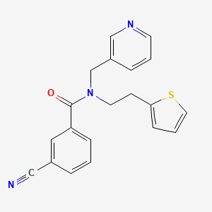 3-cyano-N-(pyridin-3-ylmethyl)-N-(2-(thiophen-2-yl)ethyl)benzamide