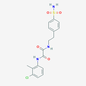 molecular formula C17H18ClN3O4S B2444722 N1-(3-氯-2-甲基苯基)-N2-(4-磺酰胺苯乙基)草酰胺 CAS No. 899749-05-4