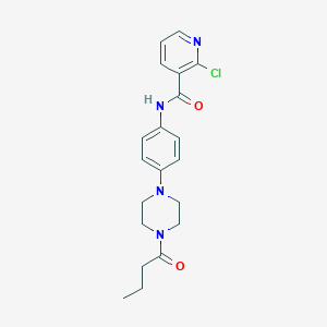 N-[4-(4-butanoylpiperazin-1-yl)phenyl]-2-chloropyridine-3-carboxamide