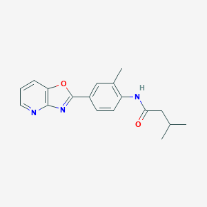 molecular formula C18H19N3O2 B244475 3-methyl-N-(2-methyl-4-[1,3]oxazolo[4,5-b]pyridin-2-ylphenyl)butanamide 