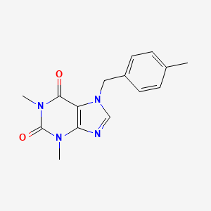 molecular formula C15H16N4O2 B2444762 1,3-Dimethyl-7-[(4-methylphenyl)methyl]purine-2,6-dione CAS No. 70404-22-7