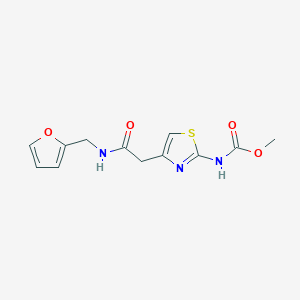 molecular formula C12H13N3O4S B2444768 Methyl (4-(2-((furan-2-ylmethyl)amino)-2-oxoethyl)thiazol-2-yl)carbamate CAS No. 946235-81-0