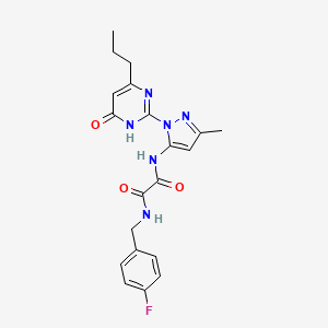 N1-(4-fluorobenzyl)-N2-(3-methyl-1-(6-oxo-4-propyl-1,6-dihydropyrimidin-2-yl)-1H-pyrazol-5-yl)oxalamide
