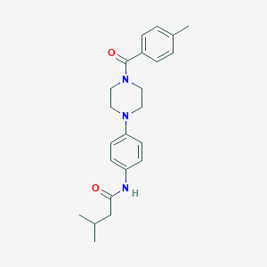 3-Methyl-N-{4-[4-(4-methylbenzoyl)piperazin-1-YL]phenyl}butanamide