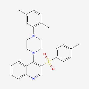 molecular formula C28H29N3O2S B2444772 4-(4-(2,5-Dimethylphenyl)piperazin-1-yl)-3-tosylquinoline CAS No. 866847-49-6
