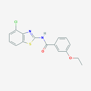 molecular formula C16H13ClN2O2S B244478 N-(4-chloro-1,3-benzothiazol-2-yl)-3-ethoxybenzamide 