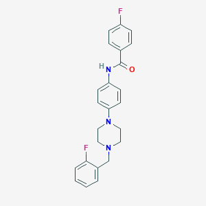 molecular formula C24H23F2N3O B244479 4-fluoro-N-{4-[4-(2-fluorobenzyl)piperazin-1-yl]phenyl}benzamide 