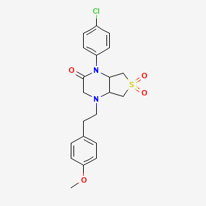 1-(4-chlorophenyl)-4-(4-methoxyphenethyl)hexahydrothieno[3,4-b]pyrazin-2(1H)-one 6,6-dioxide