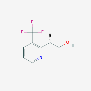molecular formula C9H10F3NO B2444795 (2S)-2-[3-(Trifluoromethyl)pyridin-2-yl]propan-1-ol CAS No. 2248173-46-6