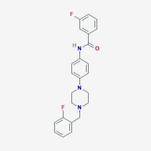 molecular formula C24H23F2N3O B244480 3-fluoro-N-{4-[4-(2-fluorobenzyl)piperazin-1-yl]phenyl}benzamide 