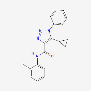 molecular formula C19H18N4O B2444800 5-cyclopropyl-N-(2-methylphenyl)-1-phenyl-1H-1,2,3-triazole-4-carboxamide CAS No. 954773-27-4