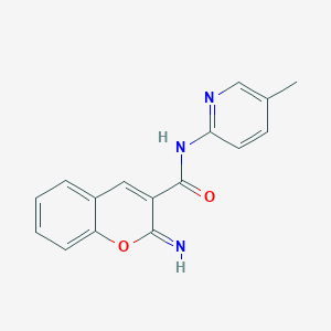molecular formula C16H13N3O2 B2444805 2-imino-N-(5-methylpyridin-2-yl)-2H-chromene-3-carboxamide CAS No. 1260950-43-3