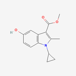 molecular formula C14H15NO3 B2444818 1-环丙基-5-羟基-2-甲基-1H-吲哚-3-羧酸甲酯 CAS No. 879362-72-8