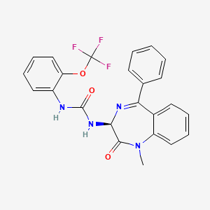 molecular formula C24H19F3N4O3 B2444819 1-(1-methyl-2-oxo-5-phenyl-2,3-dihydro-1H-1,4-diazepin-3-yl)-3-(2-(trifluoromethoxy)phenyl)urea CAS No. 1796898-65-1