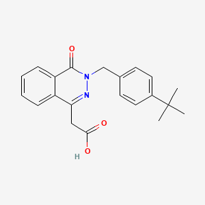 molecular formula C21H22N2O3 B2444829 2-{3-[4-(叔丁基)苄基]-4-氧代-3,4-二氢-1-酞嗪基}乙酸 CAS No. 866151-30-6