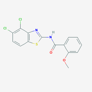 molecular formula C15H10Cl2N2O2S B244483 N-(4,5-dichloro-1,3-benzothiazol-2-yl)-2-methoxybenzamide 