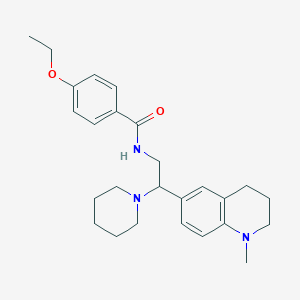 molecular formula C26H35N3O2 B2444832 4-ethoxy-N-(2-(1-methyl-1,2,3,4-tetrahydroquinolin-6-yl)-2-(piperidin-1-yl)ethyl)benzamide CAS No. 921902-33-2
