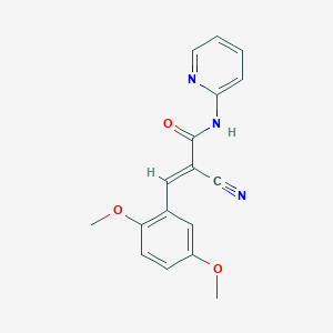 molecular formula C17H15N3O3 B2444835 (2E)-2-氰基-3-(2,5-二甲氧基苯基)-N-(吡啶-2-基)丙-2-烯酰胺 CAS No. 1327169-32-3