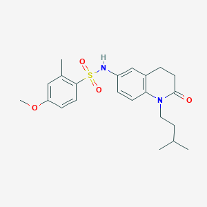 molecular formula C22H28N2O4S B2444837 N-(1-异戊基-2-氧代-1,2,3,4-四氢喹啉-6-基)-4-甲氧基-2-甲基苯磺酰胺 CAS No. 954615-05-5