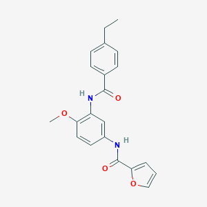 molecular formula C21H20N2O4 B244484 N-{3-[(4-ethylbenzoyl)amino]-4-methoxyphenyl}-2-furamide 