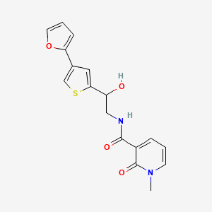 molecular formula C17H16N2O4S B2444847 N-[2-[4-(Furan-2-yl)thiophen-2-yl]-2-hydroxyethyl]-1-methyl-2-oxopyridine-3-carboxamide CAS No. 2380041-58-5