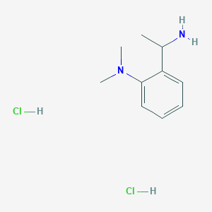 molecular formula C10H18Cl2N2 B2444859 2-(1-氨基乙基)-N,N-二甲苯胺二盐酸盐 CAS No. 1909336-50-0