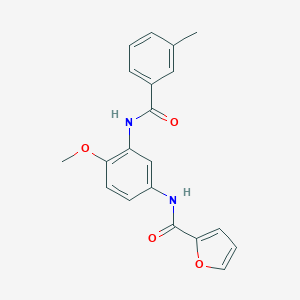 molecular formula C20H18N2O4 B244487 N-{4-methoxy-3-[(3-methylbenzoyl)amino]phenyl}-2-furamide 