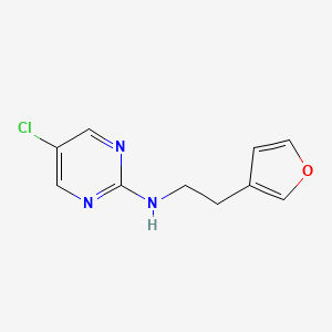 molecular formula C10H10ClN3O B2444872 5-Chloro-N-[2-(furan-3-yl)ethyl]pyrimidin-2-amine CAS No. 2141662-39-5