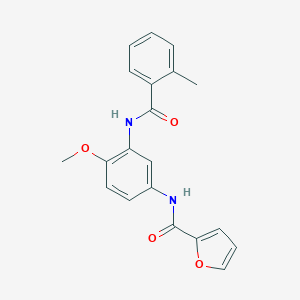 molecular formula C20H18N2O4 B244488 N-{4-methoxy-3-[(2-methylbenzoyl)amino]phenyl}-2-furamide 