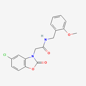 molecular formula C17H15ClN2O4 B2444880 2-(5-chloro-2-oxobenzo[d]oxazol-3(2H)-yl)-N-(2-methoxybenzyl)acetamide CAS No. 902254-81-3