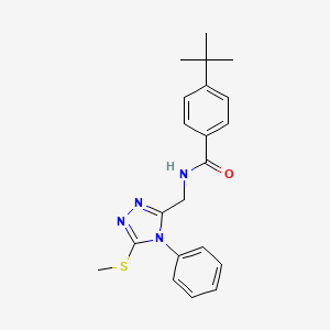 4-tert-butyl-N-{[5-(methylsulfanyl)-4-phenyl-4H-1,2,4-triazol-3-yl]methyl}benzamide