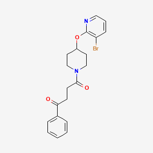 molecular formula C20H21BrN2O3 B2444894 1-(4-((3-溴吡啶-2-基)氧代)哌啶-1-基)-4-苯基丁烷-1,4-二酮 CAS No. 1448027-60-8
