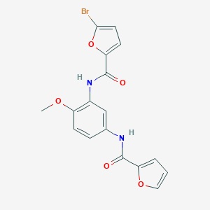 molecular formula C17H13BrN2O5 B244490 5-bromo-N-[5-(2-furoylamino)-2-methoxyphenyl]-2-furamide 