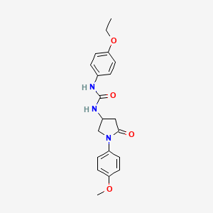 B2444908 1-(4-Ethoxyphenyl)-3-(1-(4-methoxyphenyl)-5-oxopyrrolidin-3-yl)urea CAS No. 877640-52-3