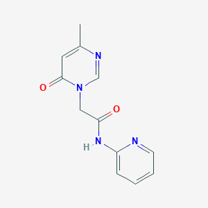 molecular formula C12H12N4O2 B2444909 2-(4-甲基-6-氧代嘧啶-1(6H)-基)-N-(吡啶-2-基)乙酰胺 CAS No. 1203014-55-4