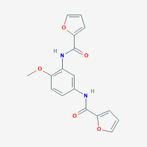 molecular formula C17H14N2O5 B244491 N-[5-(2-furoylamino)-2-methoxyphenyl]-2-furamide 