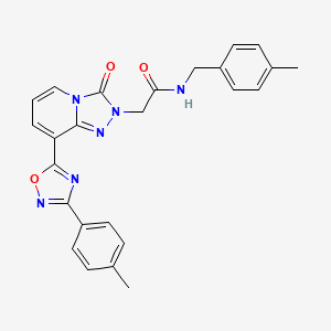 B2444912 N-(4-methylbenzyl)-2-{8-[3-(4-methylphenyl)-1,2,4-oxadiazol-5-yl]-3-oxo[1,2,4]triazolo[4,3-a]pyridin-2(3H)-yl}acetamide CAS No. 1260942-15-1