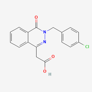 molecular formula C17H13ClN2O3 B2444921 2-[3-(4-氯苄基)-4-氧代-3,4-二氢-1-酞嗪基]乙酸 CAS No. 866136-09-6