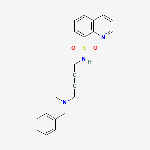 molecular formula C21H21N3O2S B2444923 N-(4-(苯甲基(甲基)氨基)丁-2-炔-1-基)喹啉-8-磺酰胺 CAS No. 1421585-02-5