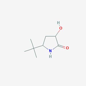 molecular formula C8H15NO2 B2444929 5-叔丁基-3-羟基吡咯烷-2-酮 CAS No. 2230804-11-0