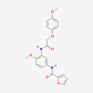 N-(4-methoxy-3-{[(4-methoxyphenoxy)acetyl]amino}phenyl)-2-furamide