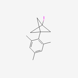 molecular formula C14H17I B2444961 1-Iodo-3-(2,4,6-trimethylphenyl)bicyclo[1.1.1]pentane CAS No. 2287342-62-3