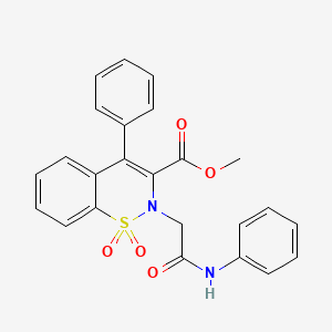molecular formula C24H20N2O5S B2444963 methyl 2-(2-oxo-2-(phenylamino)ethyl)-4-phenyl-2H-benzo[e][1,2]thiazine-3-carboxylate 1,1-dioxide CAS No. 1114878-97-5