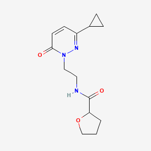 molecular formula C14H19N3O3 B2444964 N-(2-(3-cyclopropyl-6-oxopyridazin-1(6H)-yl)ethyl)tetrahydrofuran-2-carboxamide CAS No. 2034467-99-5