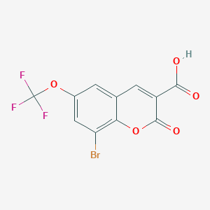 8-Bromo-6-(trifluoromethoxy)-2-oxo-2H-chromene-3-carboxylic acid