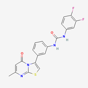 molecular formula C20H14F2N4O2S B2444971 1-(3,4-difluorophenyl)-3-(3-(7-methyl-5-oxo-5H-thiazolo[3,2-a]pyrimidin-3-yl)phenyl)urea CAS No. 1171979-58-0