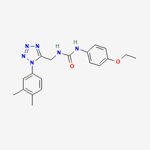 molecular formula C19H22N6O2 B2444972 1-((1-(3,4-二甲苯基)-1H-四唑-5-基)甲基)-3-(4-乙氧苯基)脲 CAS No. 951482-75-0