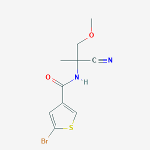 molecular formula C10H11BrN2O2S B2444975 5-Bromo-N-(2-cyano-1-methoxypropan-2-yl)thiophene-3-carboxamide CAS No. 2224306-87-8
