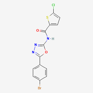 molecular formula C13H7BrClN3O2S B2444978 N-(5-(4-溴苯基)-1,3,4-恶二唑-2-基)-5-氯噻吩-2-甲酰胺 CAS No. 905677-18-1