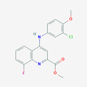 molecular formula C18H14ClFN2O3 B2444987 1-(苯氧基乙酰基)-4-[(5-苯基-1,3,4-恶二唑-2-基)甲基]哌啶 CAS No. 1207017-24-0